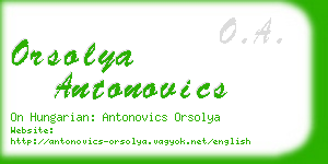 orsolya antonovics business card